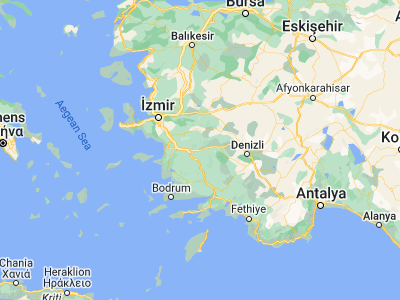 Map showing location of Köşk (37.85333, 28.05167)