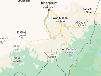 Map showing location of Kosti (13.1629, 32.66347)