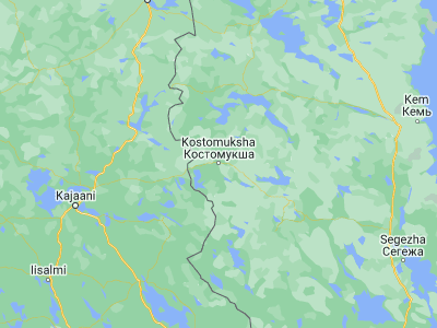 Map showing location of Kostomuksha (64.571, 30.57667)