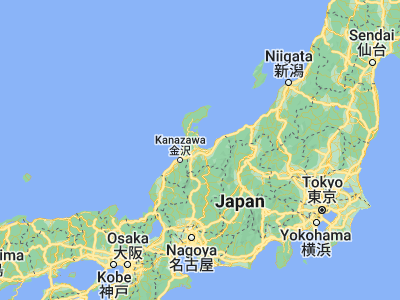 Map showing location of Kosugi (36.71667, 137.1)