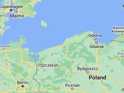 Map showing location of Koszalin (54.19438, 16.17222)