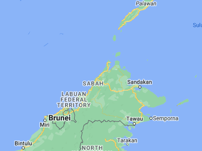 Map showing location of Kota Belud (6.351, 116.4305)