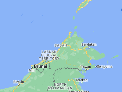 Map showing location of Kota Kinabalu (5.9749, 116.0724)