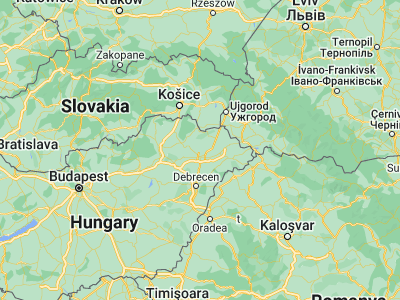 Map showing location of Kótaj (48.05, 21.71667)