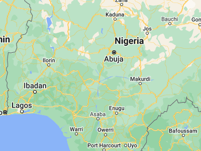 Map showing location of Koton Karifi (8.1, 6.8)