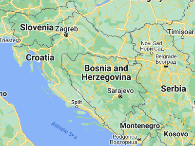 Map showing location of Kotor-Varoš (44.61831, 17.37204)
