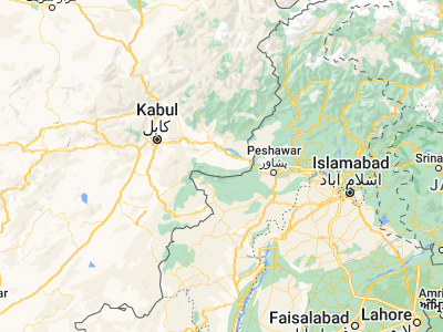 Map showing location of Kōṯowāl (34.10319, 70.46073)