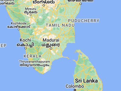 Map showing location of Kottaiyūr (10.11667, 78.81667)