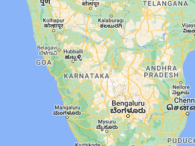 Map showing location of Kottūru (14.82442, 76.22005)