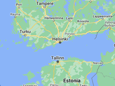 Map showing location of Koukkuniemi (60.15385, 24.76447)