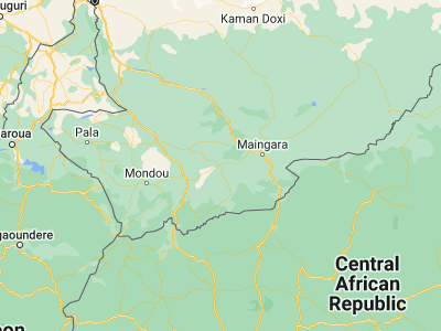Map showing location of Koumra (8.91256, 17.55392)