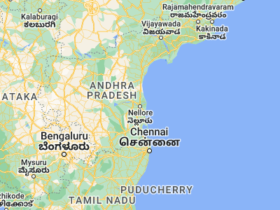 Map showing location of Kovūr (14.48333, 79.98333)