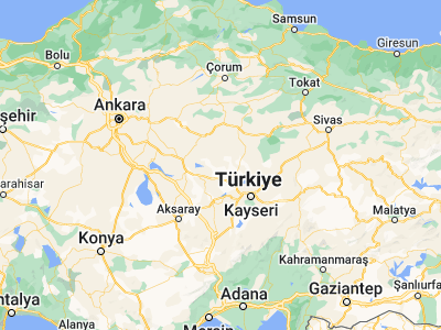 Map showing location of Kozaklı (39.22139, 34.85056)