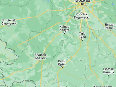 Map showing location of Kozel’sk (54.03746, 35.77159)