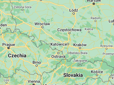 Map showing location of Koźle (50.3356, 18.14332)
