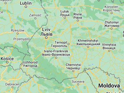 Map showing location of Kozova (49.43544, 25.15086)