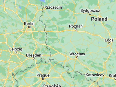 Map showing location of Kożuchów (51.74558, 15.59492)