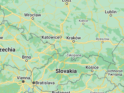 Map showing location of Kozy (49.84756, 19.14891)