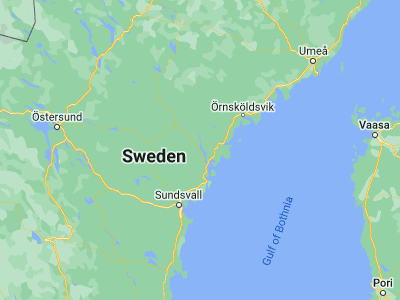 Map showing location of Kramfors (62.93161, 17.77646)