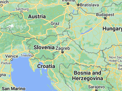 Map showing location of Krapina (46.16083, 15.87889)
