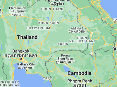 Map showing location of Krasang (14.92375, 103.30368)