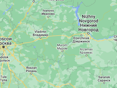 Map showing location of Krasnaya Gorbatka (55.8703, 41.7641)