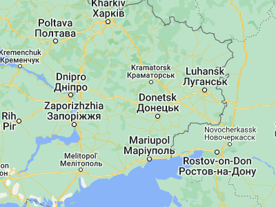 Map showing location of Krasnoarmiys’k (48.28198, 37.17585)