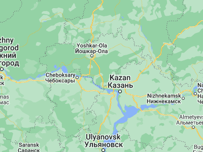 Map showing location of Krasnogorskiy (56.1525, 48.32583)