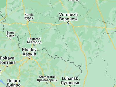 Map showing location of Krasnogvardeyskoye (50.6492, 38.4036)