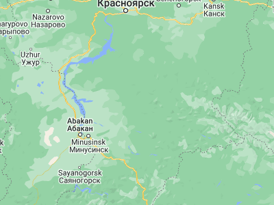 Map showing location of Krasnokamensk (54.33389, 93.25944)