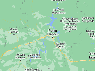 Map showing location of Krasnokamsk (58.0796, 55.7552)