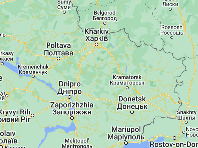 Map showing location of Krasnopavlivka (49.13643, 36.31911)