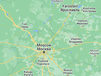 Map showing location of Krasnozavodsk (56.45, 38.21667)