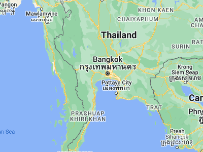 Map showing location of Krathum Baen (13.6533, 100.25972)