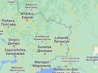 Map showing location of Kreminna (49.0495, 38.21792)