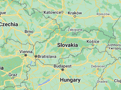 Map showing location of Kremnica (48.70519, 18.91834)