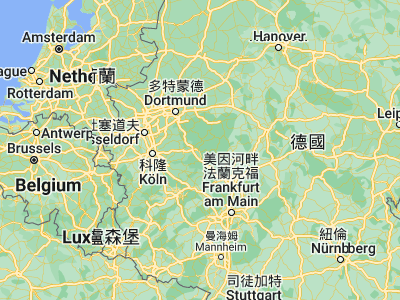 Map showing location of Kreuztal (50.96775, 7.98848)