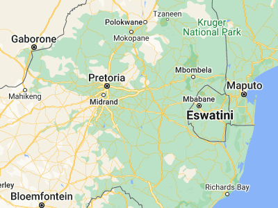 Map showing location of Kriel (-26.27391, 29.2253)