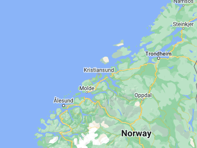 Map showing location of Kristiansund (63.11045, 7.72795)