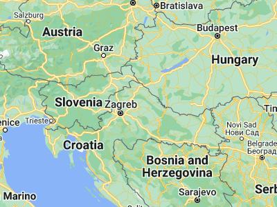 Map showing location of Križevci (46.02194, 16.5425)