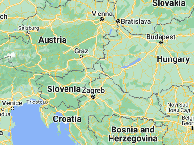Map showing location of Križevci pri Ljutomeru (46.56833, 16.13861)