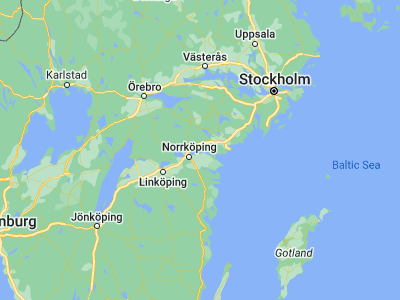 Map showing location of Krokek (58.66667, 16.4)