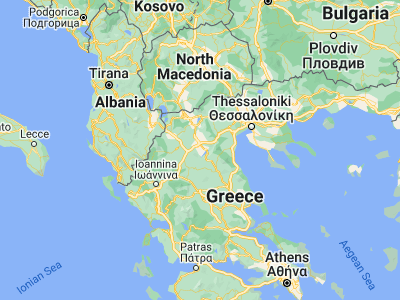Map showing location of Krókos (40.26667, 21.81667)