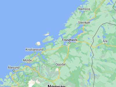Map showing location of Krokstadøra (63.40099, 9.50062)