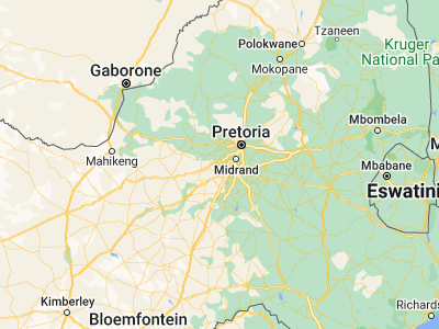 Map showing location of Krugersdorp (-26.08577, 27.77515)