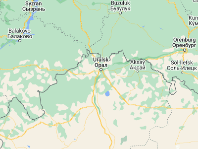 Map showing location of Krūgloozernoe (51.07854, 51.28992)