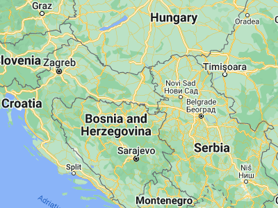 Map showing location of Kruševica (45.0775, 18.48278)