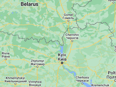 Map showing location of Kryva Hora (51.38494, 30.19978)