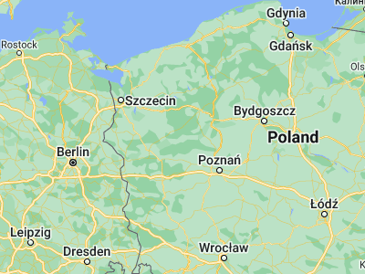 Map showing location of Krzyż Wielkopolski (52.88097, 16.01116)