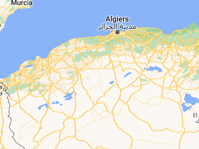 Map showing location of Ksar Chellala (35.21222, 2.31889)